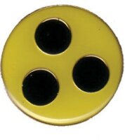 Blindenabzeichen (Ansteckplakette mit Magnetclip)