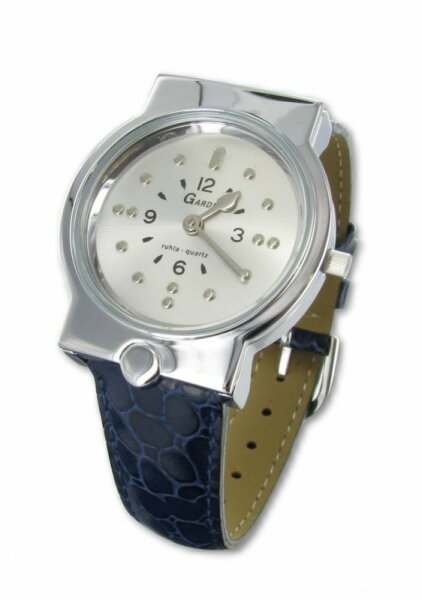 Taktile Damenarmbanduhr Silberfarben Mineralglas